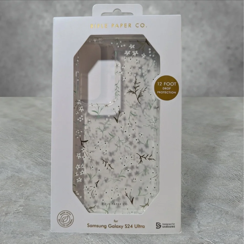 Rifle Paper Co. Case for Samsung Galaxy S24 Ultra - Clear Petite Fleurs - A2